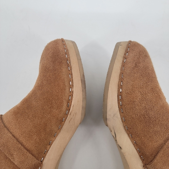 Maguba Swedish Berkeley Husband Clogs Size 41 Camel Tan Leather Boho Minimalist - Picture 14 of 16
